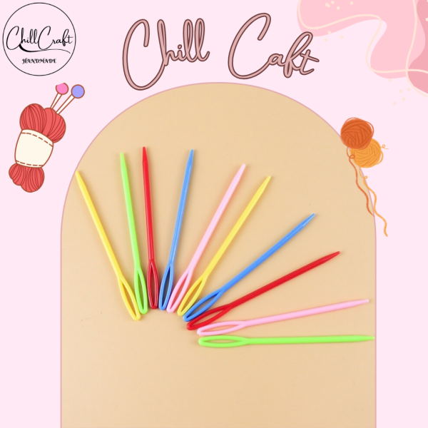 SET 3 cái Kim Khâu Len Bằng Nhựa Cứng